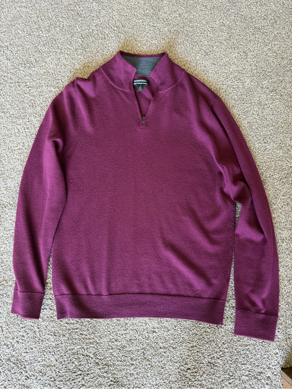 Nordstrom Men’s Half-Zip Sweater - Plum